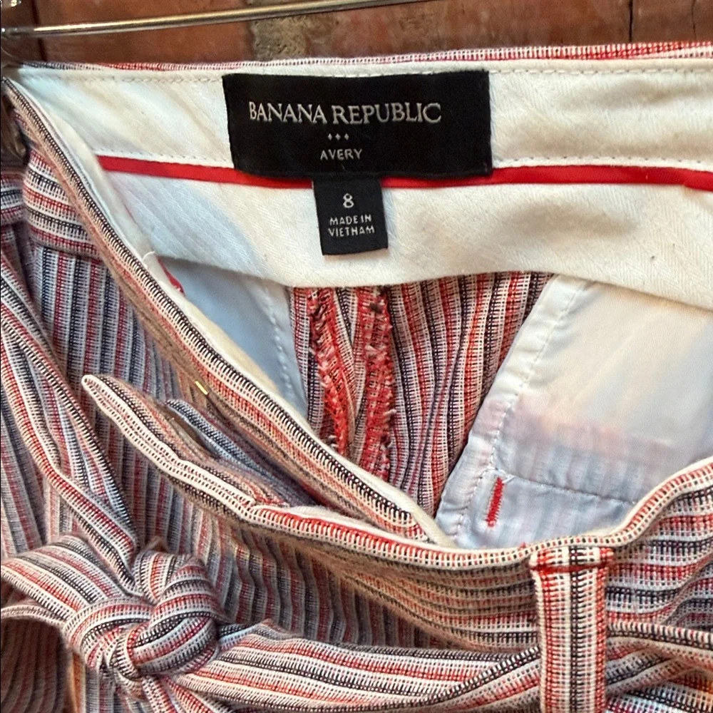 BR Banana Republic Striped Women's Linen Pants